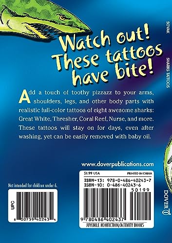 Sharks Tattoos (Dover Little Activity Books: Sea Life)