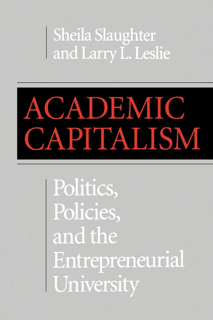 Academic Capitalism: Politics, Policies, and the Entrepreneurial University (American Land Classics)