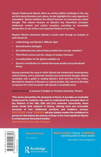 Gayatri Chakravorty Spivak (Routledge Critical Thinkers)