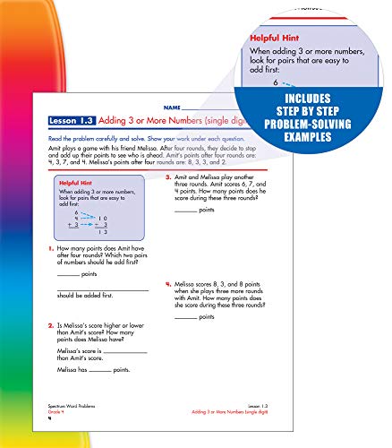 Spectrum Word Problems 4th Grade Math Workbooks, Geometry, Algebra Prep, Fractions, Decimals, Probability, Money, and More Mathematics, Classroom or Homeschool Curriculum