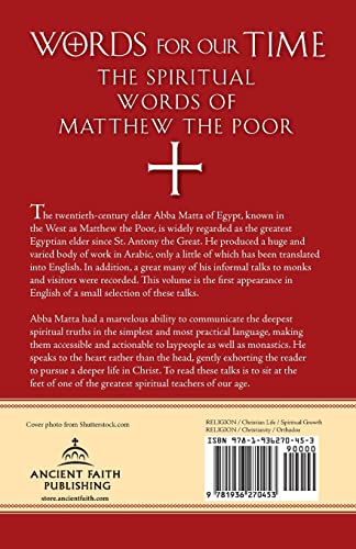 Words For Our Time: The Spiritual Words of Matthew the Poor