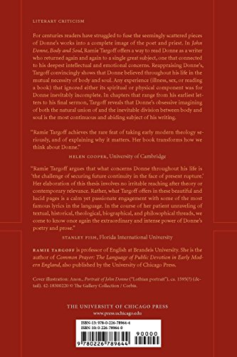 John Donne, Body and Soul — back cover