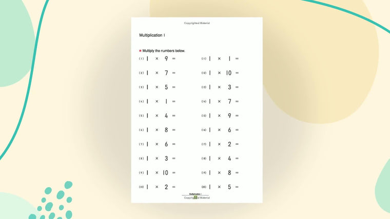 My Book of Multiplication: Ages 6 - 7 - 8 — back cover