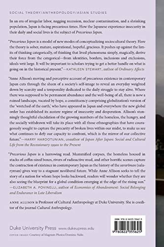 Precarious Japan — back cover