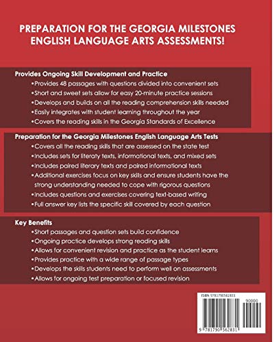 GEORGIA TEST PREP Reading Skills Workbook Georgia Milestones Daily Practice Grade 5: Preparation for the Georgia Milestones English Language Arts Tests
