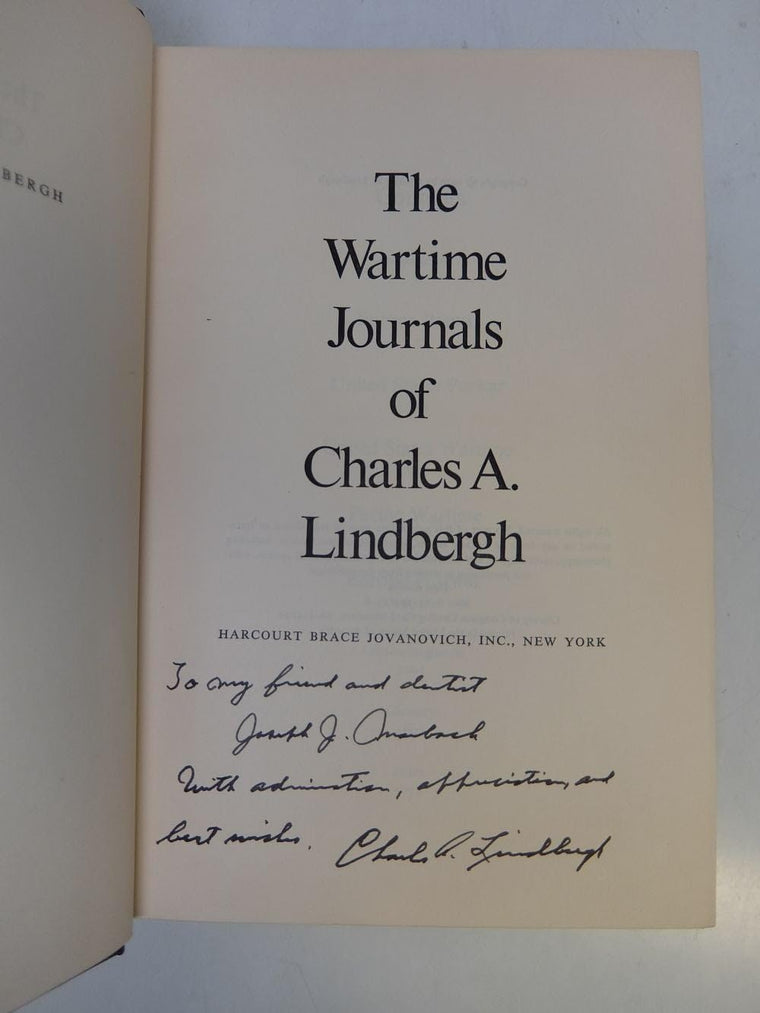 The Wartime Journals of Charles A. Lindbergh — back cover