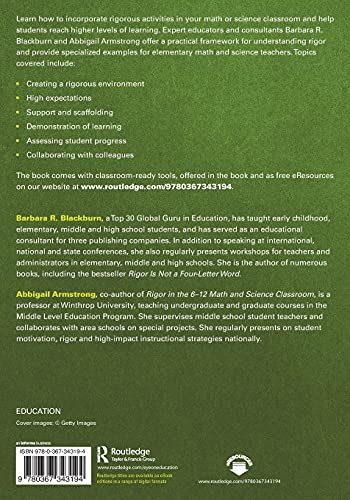 Rigor in the K-5 Math and Science Classroom: A Teacher Toolkit