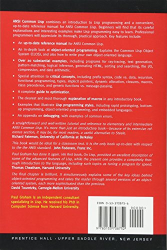 ANSI Common LISP by Paul Graham