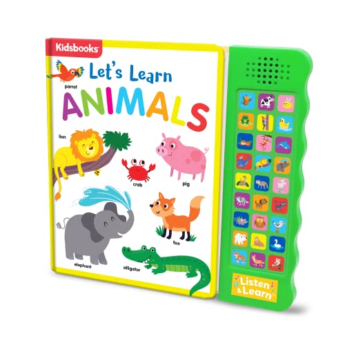 27-Button Sound Book Lets Learn Animals,English