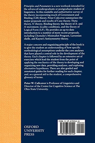 Principles and Parameters: An Introduction to Syntactic Theory (Oxford Textbooks in Linguistics)