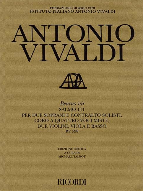 Beatus Vir RV598: Critical Edition Score
