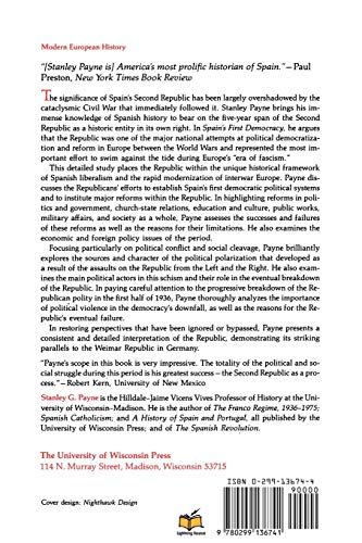 Spain's First Democracy: The Second Republic, 1931-1936