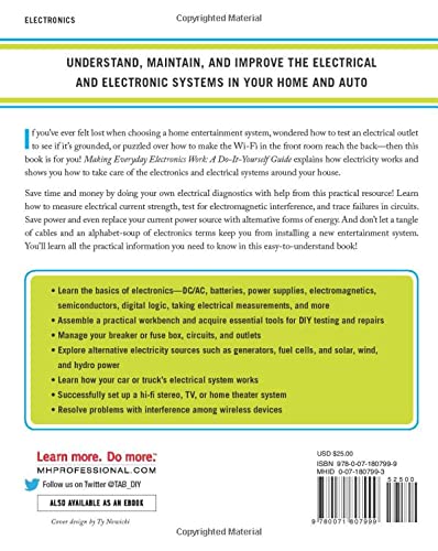 Making Everyday Electronics Work: A Do-It-Yourself Guide — back cover