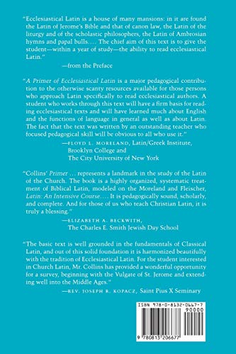 A Primer of Ecclesiastical Latin by Collins, John F.