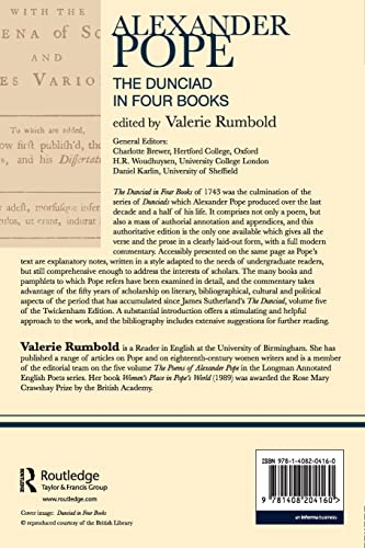 The Dunciad in Four Books
