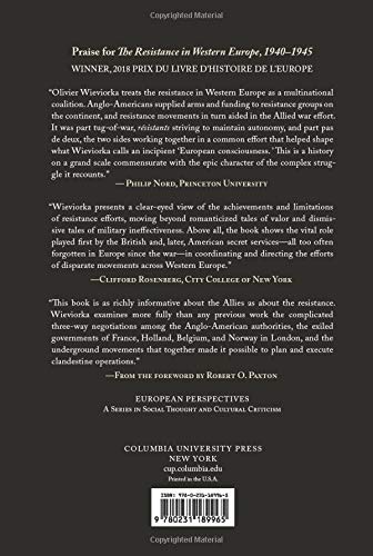 The Resistance in Western Europe, 1940-1945 (European Perspectives: A Series in Social Thought and Cultural Criticism)