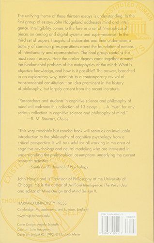 Having Thought: Essays in the Metaphysics of Mind — back cover