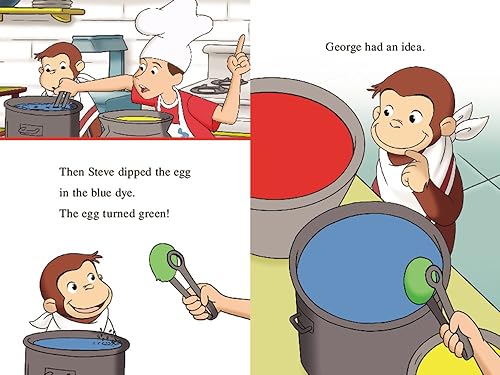 Curious George Colors Eggs: A Colorful Easter Adventure with Everyone's Favorite Curious Monkey (I Can Read Level 2)