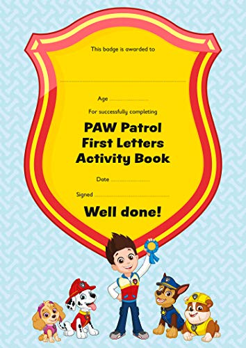 Paw Patrol First Letters Activity Book: Get ready for school with Paw Patrol