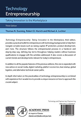 Technology Entrepreneurship: Taking Innovation to the Marketplace