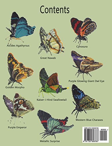 A Flock of Butterflies in 3-D Peyote Stitch