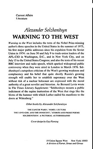 Warning to the West