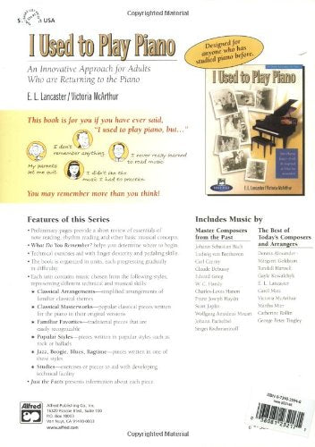 I Used to Play Piano -- Refresher Course: An Innovative Approach for Adults Returning to the Piano, Comb Bound Book & CD