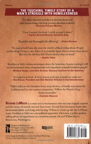 Breakfast at Sally's: One Homeless Man's Inspirational Journey — back cover