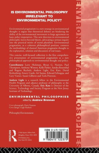 Environmental Pragmatism (Environmental Philosophies)