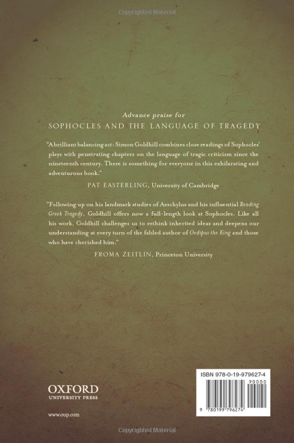 Sophocles and the Language of Tragedy (Onassis Series in Hellenic Culture)