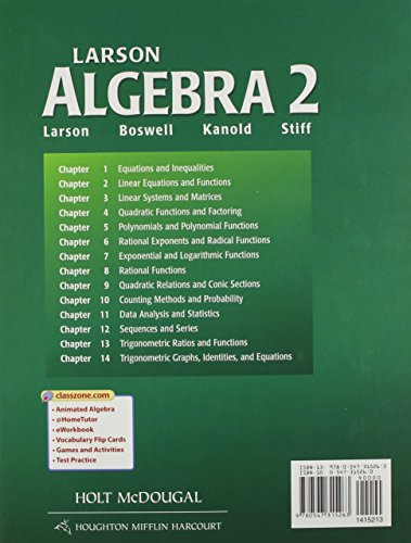 Algebra 2, Grades 9-12