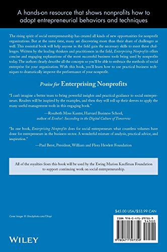 Enterprising Nonprofits: A Toolkit for Social Entrepreneurs