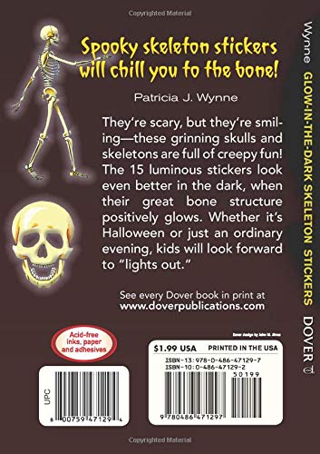 Glow-in-the-dark Skeleton Stickers (Dover Little Activity Books: Halloween)