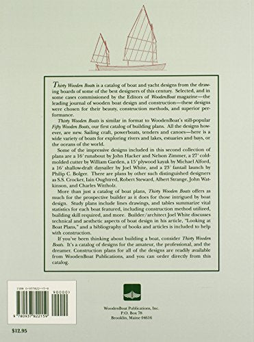 Thirty Wooden Boats — back cover