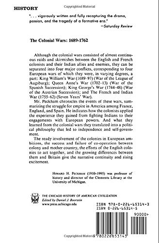 Colonial Wars, 1689-1762 (The Chicago History of American Civilization)