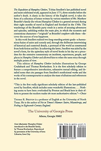 The Expedition of Humphry Clinker (The Works of Tobias Smollett Ser.) — back cover
