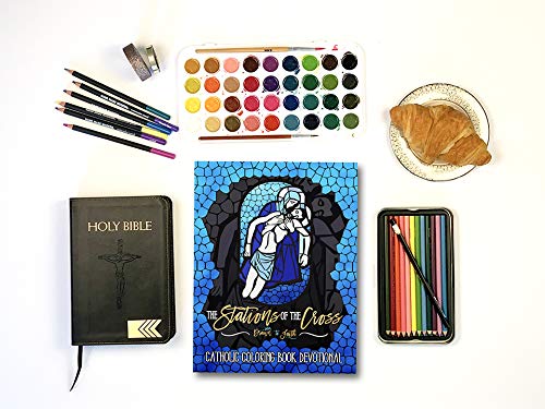 The Stations of the Cross: Catholic Coloring Book Devotional