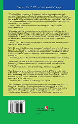 CRM at the Speed of Light, Fourth Edition: Social CRM 2.0 Strategies, Tools, and Techniques for Engaging Your Customers