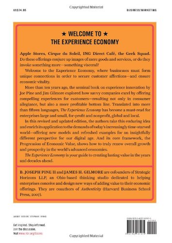 The Experience Economy, Updated Edition — back cover