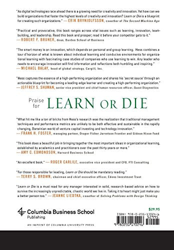Learn or Die: Using Science to Build a Leading-Edge Learning Organization (Columbia Business School Publishing)