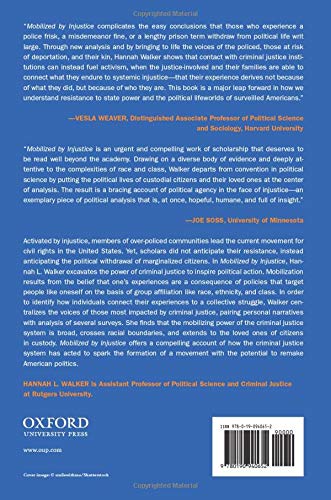 Mobilized by Injustice: Criminal Justice Contact, Political Participation, and Race (Studies in Postwar American Political Development)