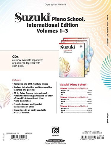 Suzuki Piano School, Vol 3: Book & CD