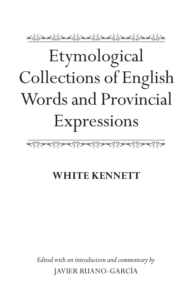 Etymological Collections of English Words and Provincial Expressions