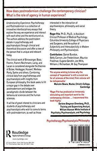 Understanding Experience: Psychotherapy and Postmodernism by