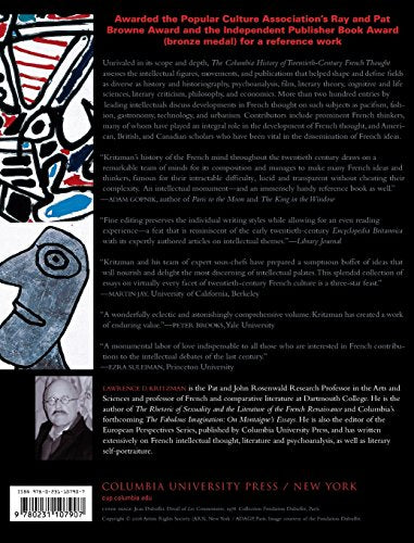 The Columbia History of Twentieth-Century French Thought