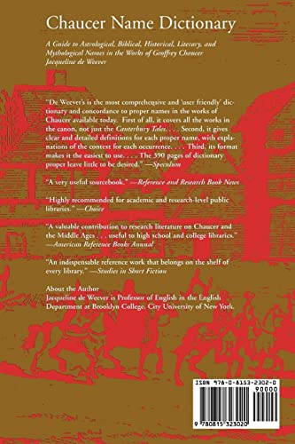 Chaucer Name Dictionary (Garland Reference Library of the Humanities)