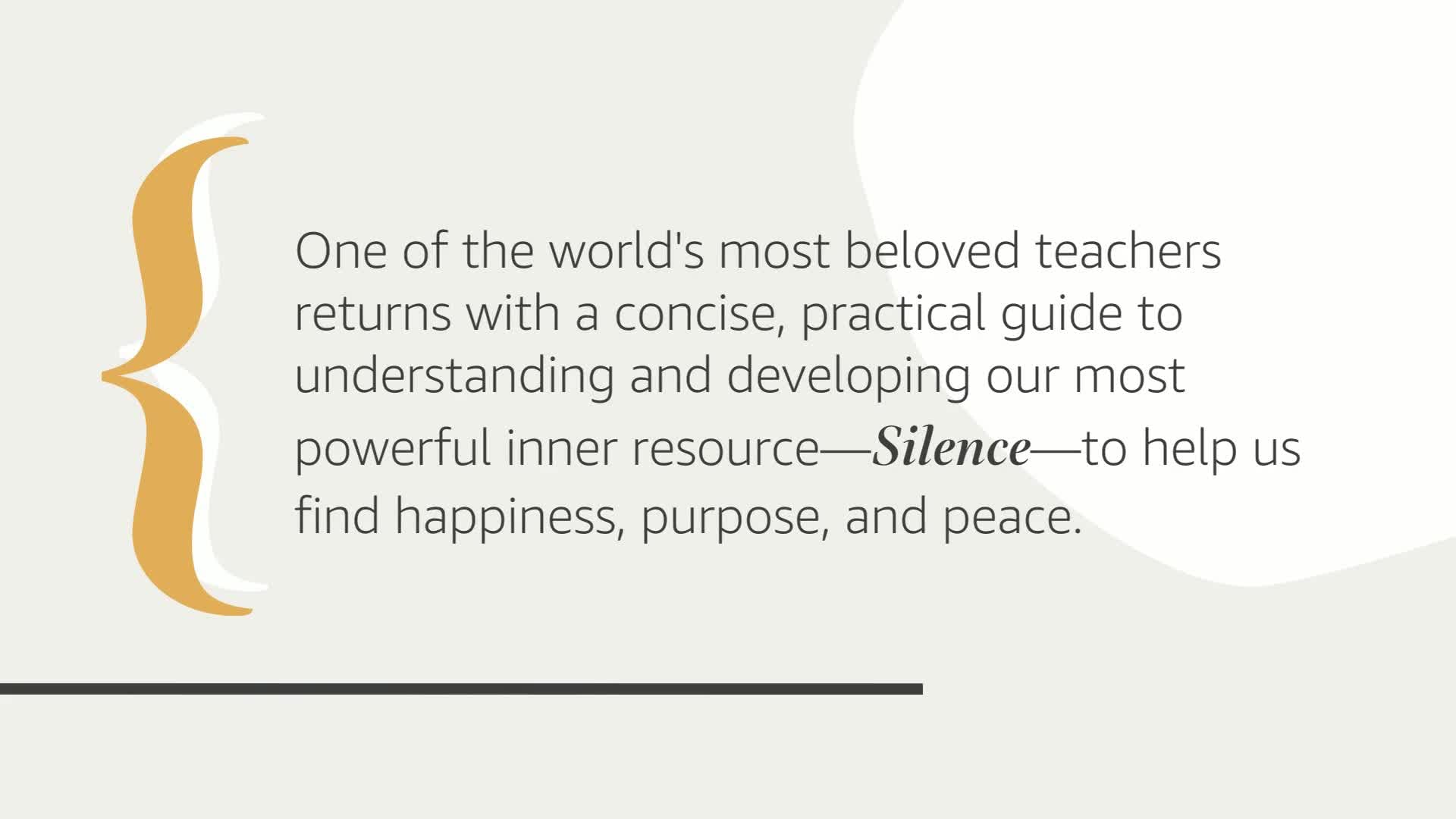Silence: The Power of Quiet in a World Full of Noise