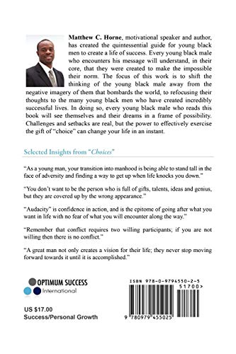 Choices: The Young Black Man's Guide to Successful Living