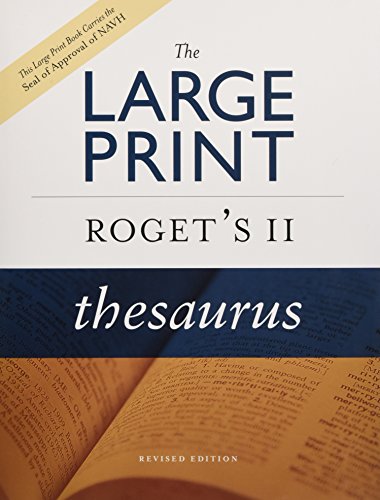 The Large Print Roget's II Thesaurus — back cover