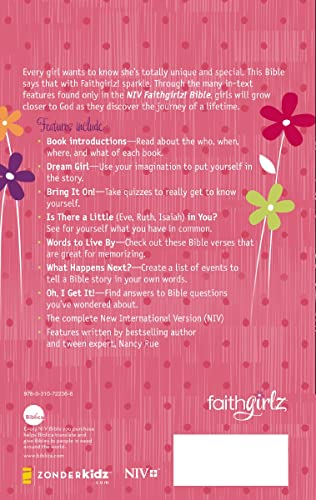 NIV, Faithgirlz! Bible: Revised Edition, Hardcover — back cover